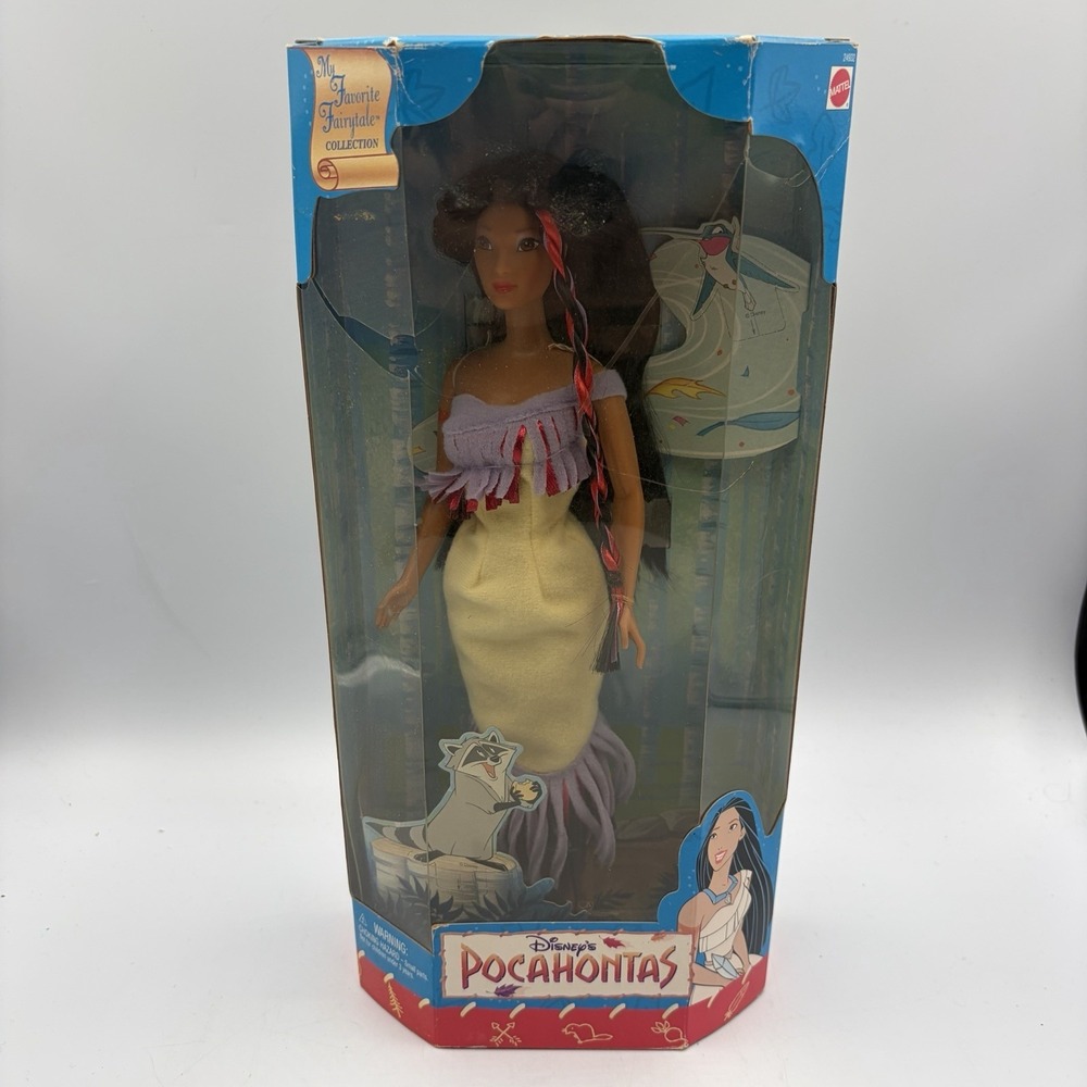 Vintage 1999 Disney's Pocahontas Doll New/Sealed NRFB Mattel 24932 Box Damage